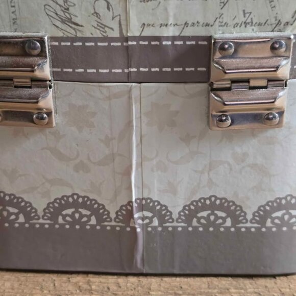 New Jaclyn Smith Paris Print Train Case Travel Cosmetic Box French Eiffel Tower - Picture 5 of 10